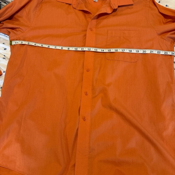 Pierre Cardin Terracotta Long Sleeve Pocket Dress Shirt Sz L 16-16.5 34/35. - Picture 3 of 9